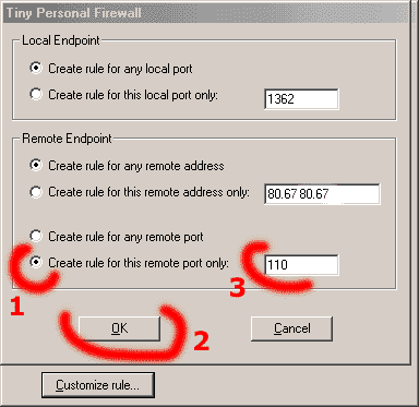 Tiny personal firewall